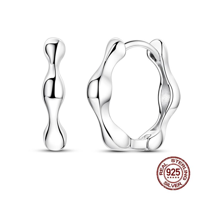 New Earrings for Women 925 Silver Color Star Geometric Entangle Zircon Earrings Fine Wedding Engagement Birthday Jewelry Gifts