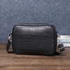 Matte Crocodile Belly Pattern Men's Single-shoulder Crossbody Bag, Fashionable Matte Men's Bag, Outdoor Casual Backpack