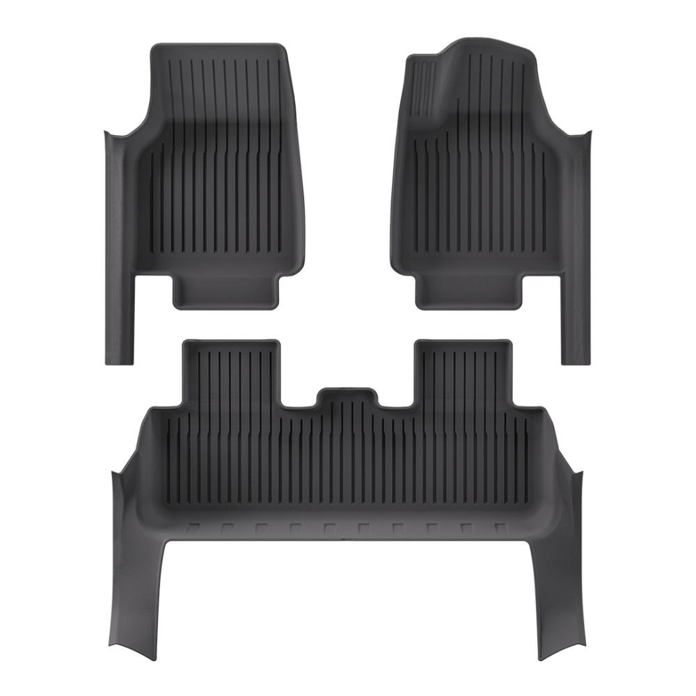 LUCKEASY for Tesla Model Y Launch 2025 Juniper 5seats Car Floor Mats TPE Foot Mat With Door Sill Protective Cover Black