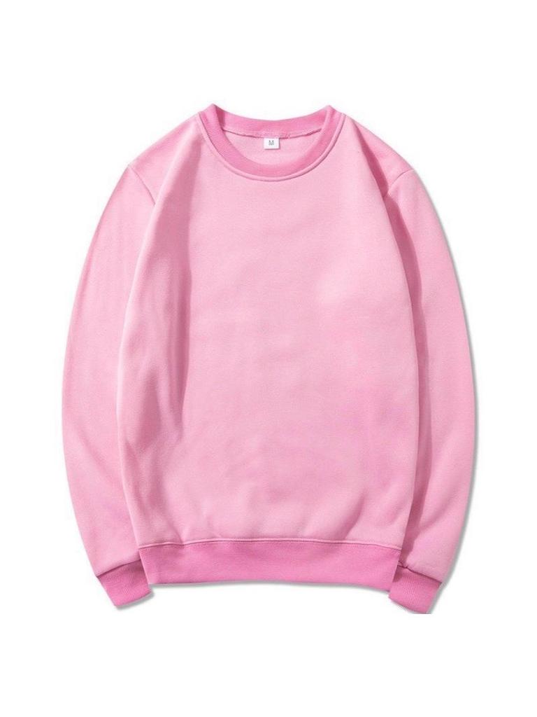 Unisex volná fleecová mikina s kulatým výstřihem - Podzimní/Zimní ležérní oblečení