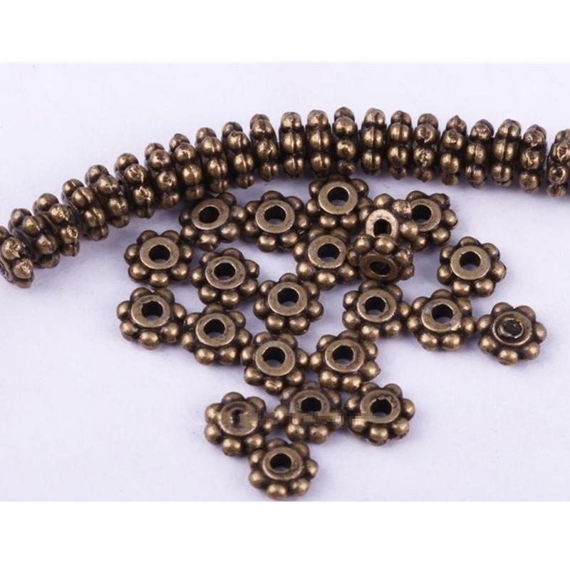 

Бусины для изготовления ювелирных изделий. 100/150 шт 6mm-100pcs бронзовый