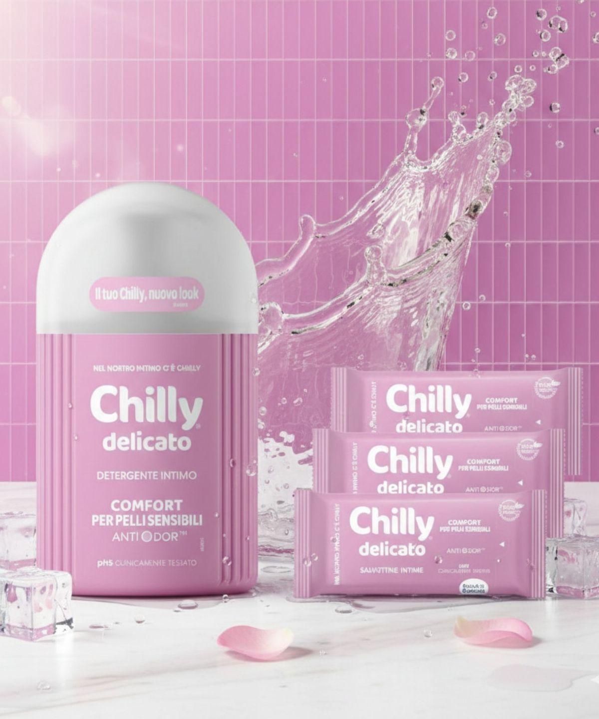 Daily Set (1 Chili Delicato Gel Type 200ml + 3 Delicato Tissues 65g)