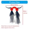 Halloween Hairhoop with Antelope Horn Dark Series Flower Headband with Veil Theme Party Headwear Festival Props Hairband