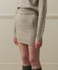 Tobaseu Wool Cable Knit Mini Skirt (Pink)
