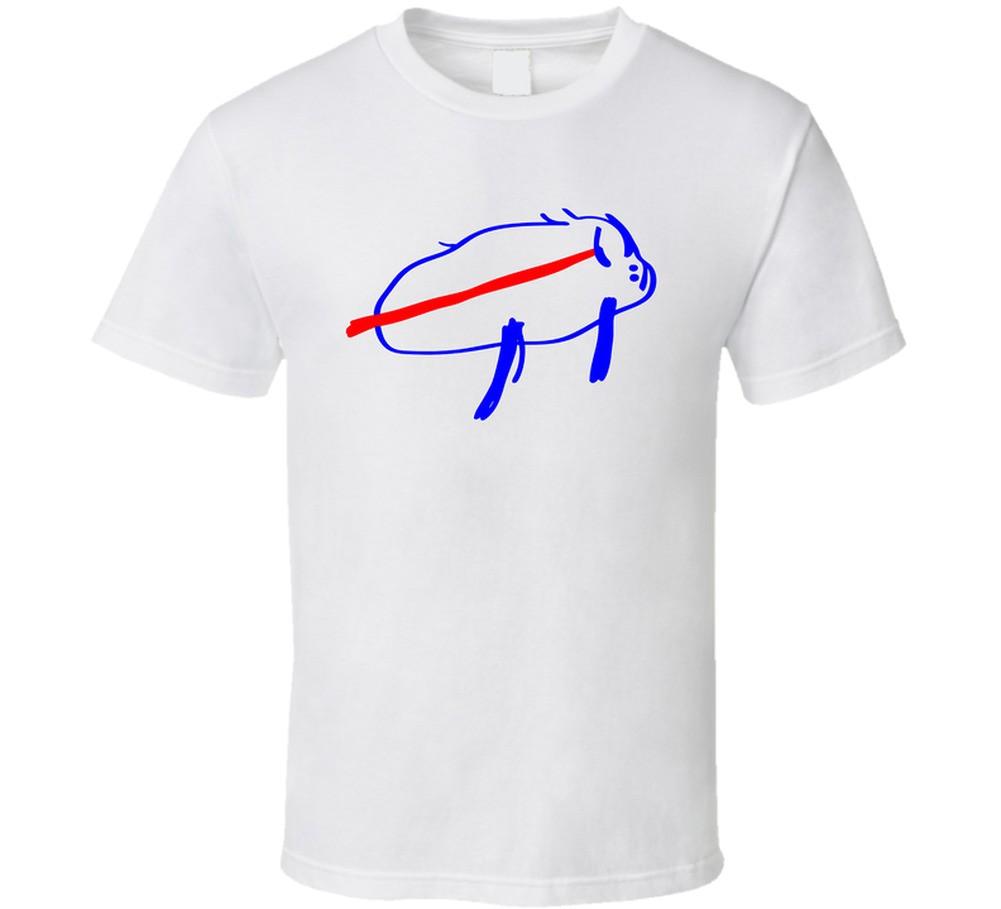 Josh Allen Hand Drawn Team Logo Football Fan T Shirt Mens Womens Tees Top