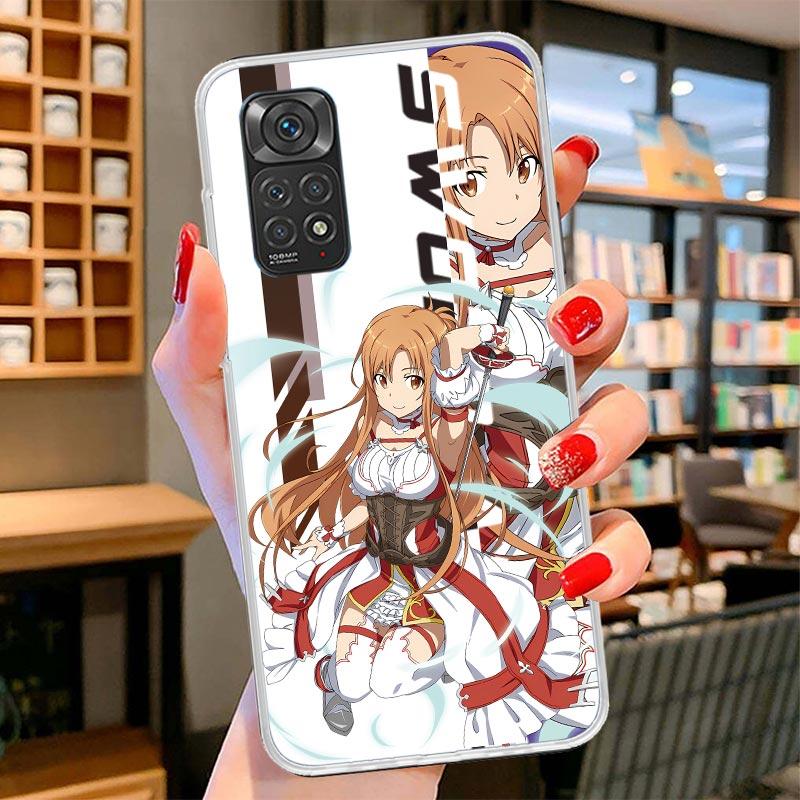 Anime Sword Art Online SAO Cover Phone Case For Xiaomi Redmi Note 15 14 13 12 11 10 Pro Plus 14S 12S 11S 11T 11E 10S Soft Fundas