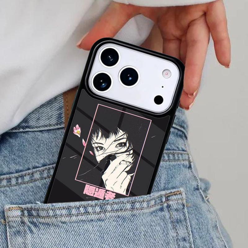 Japanese Anime Aesthetic Eye Phone Case for iPhone 16e 15 14 13 12 17 Pro Max Plus Air 17pro Cover Coque