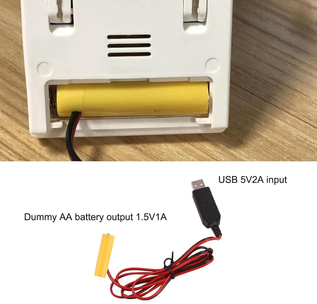 USB to 1.5V power converter replaces a single 1.5V AA battery suitable for electronic toys
