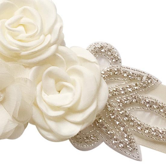 Hochzeitsgürtel Blickfang Verschleißfestes Gewebe Rosenblume Brautkleid Schärpe für Frauen