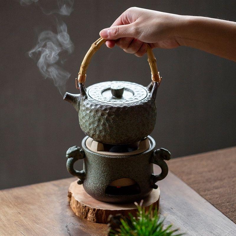 Solid Wood Tea Tray and Coaster - Heat-Insulating Natural Wood Teapot Holder and Stove Pad