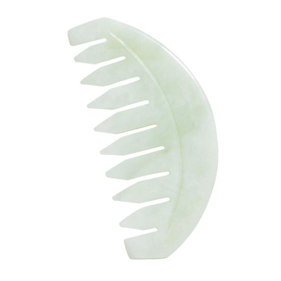 Jade Comb Scratchless Hurtless to Scalp Stone Jade Stone Guasha Comb for Hair