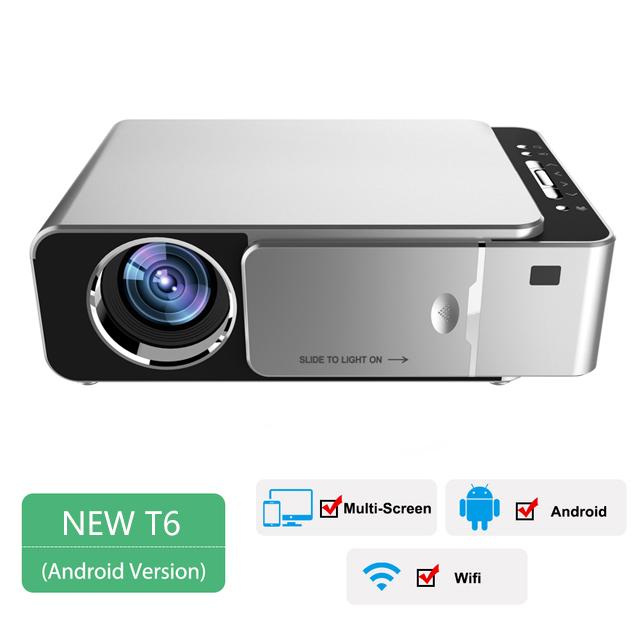 

Проектор Yersida T6 Full Hd Led 2k 4k 4000 Люмен 720p Портативний Кіно Проектор Для Вулиці Android Wifi Проектор 3d Домашній Кінотеатр Eu plug