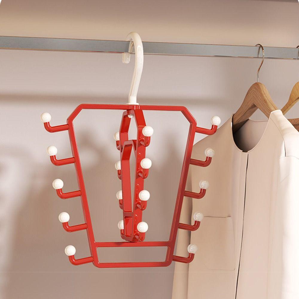 Wall Mounted Double Sided Hanger Space Saving Multi Hook Organizer Portable V Shaped Hanger