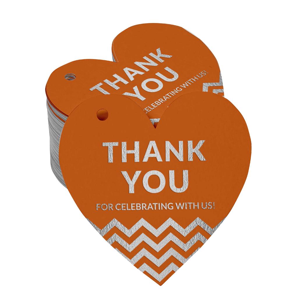 Inkdotpot Danke, dass Sie mit uns gefeiert haben Junggesellinnenabschied-Babyparty-Ruhestand-Hochzeit-Geburtstag Flaschenanhänger Echte Silberfolie Gastgeschenk Anhänger Packung von