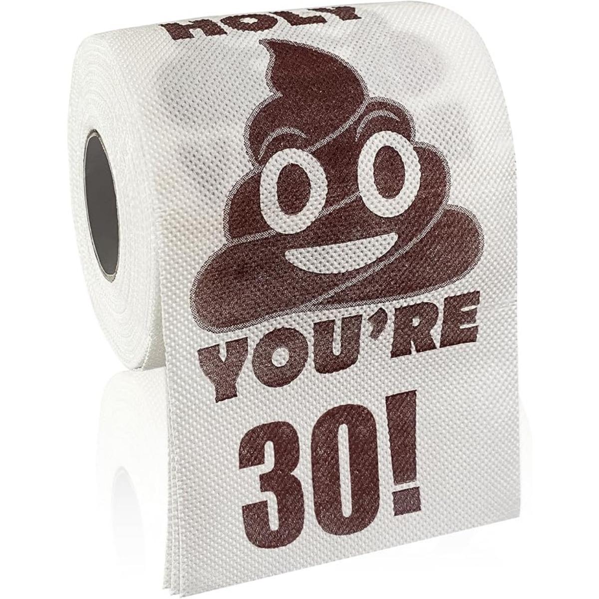 

4 шт. Подарки на день рождения, забавный рулон туалетной бумаги, подарок-кляп из туалетной бумаги, розыгрыши и сюрпризы, декор ванной комнаты для мальчиков и девочек, принадлежности для вечеринки по случаю дня рождения 30th бежевый