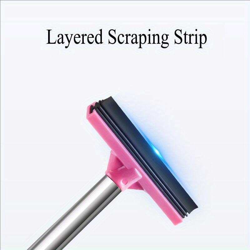 2Pcs Car Rearview Mirror Wiper Cleaning Tool Extendable To 98 Cm Auto Glass Cleaner Scraper Car Accessories Handle Telescopic Window Cleaning Brush