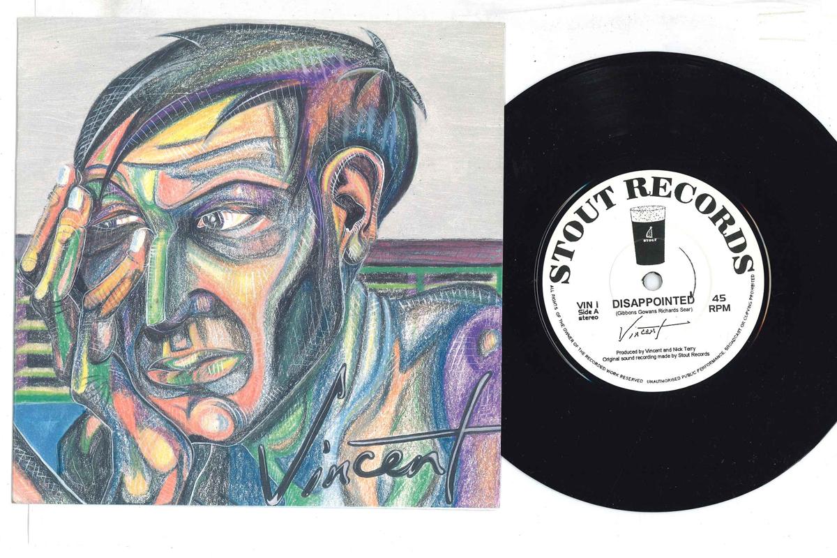 

7inch Record VINCENT - Disappointed VIN1 STOUT UK Rock Used