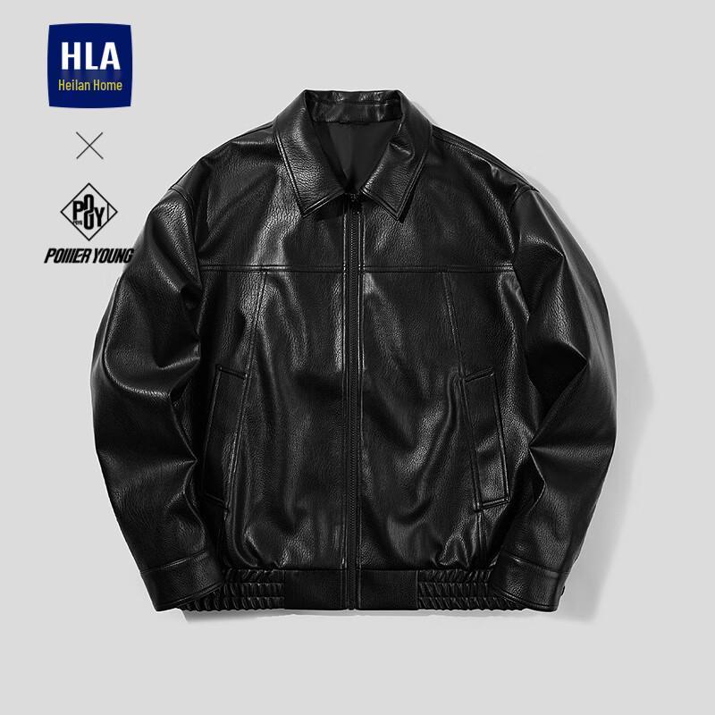 

HLA Men s Stand-up Collar PU Jacket XL
