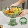 Fruit Bowl with Drainer Vegetable Strainer Basket Durable Round Decorative Multipurpose Container Large for Table Centerpiece