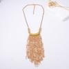 Exaggeration Tassel Long Necklace Tassel Bead Multi-layer Long Sweater Chain Jewelry Accessories Neckchain