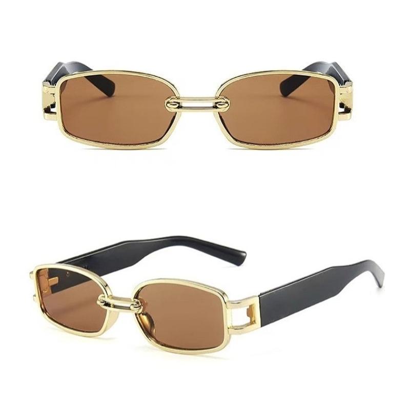 Xiaomi Women Vintage Small Rectangle Sunglasses UV400 Gold Metal Chain Bridge Decor Fashion Shades for Party Street Travel Daily 8518