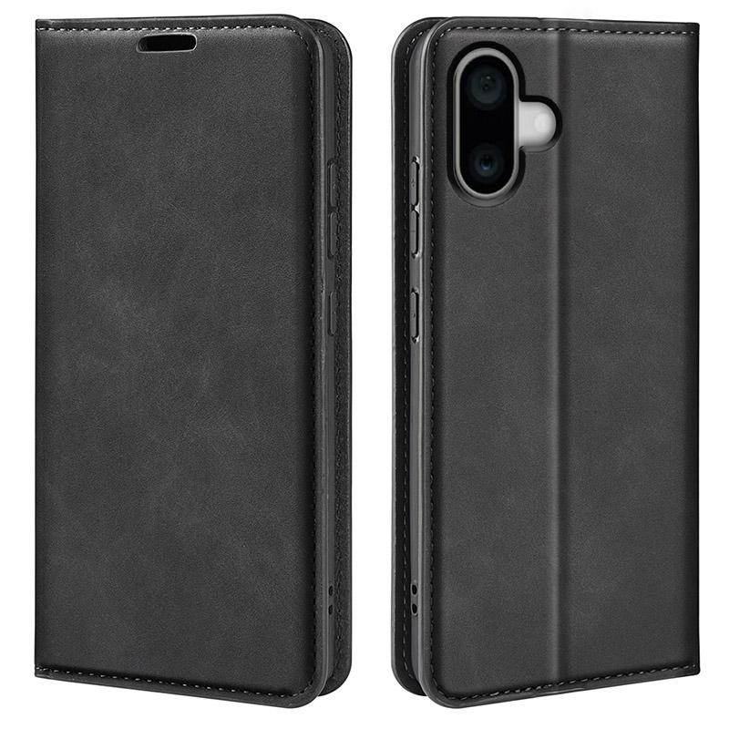 For iPhone 16 Case Card Slots Wallet Skin-Feel PU Leather Phone Cover