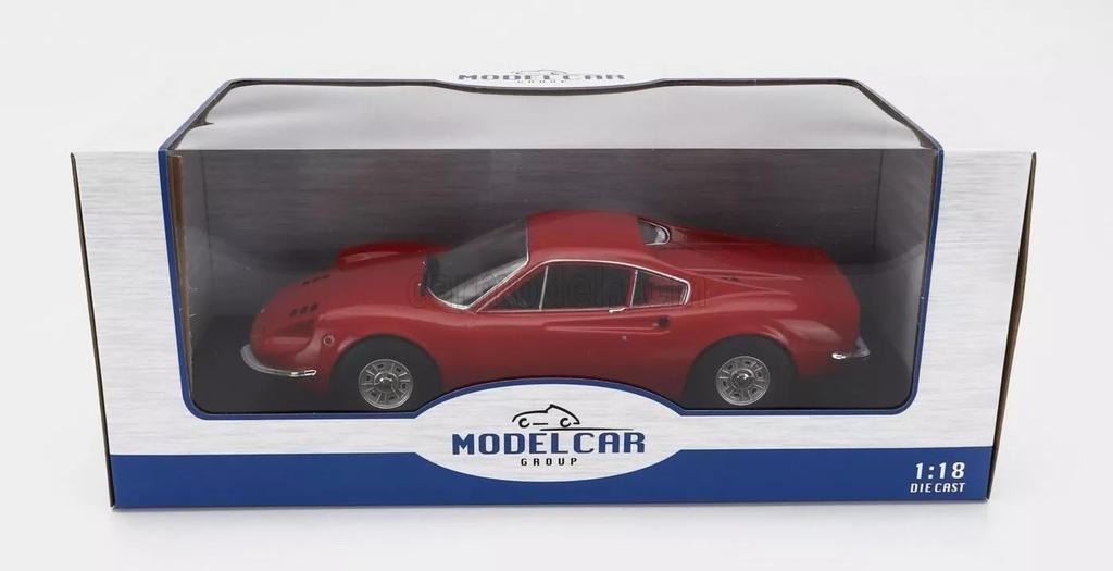 MCG Ferrari Dino 246 GT 1969 (Red) 1/18 Scale Diecast Model Car