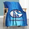 Coperta Personalizzata Fc Schalke 19 Testo Regalo Coperta Personalizzabile Morbida e Accogliente Perfetta per Divano Soggiorno Letto Uso Stagione Singola