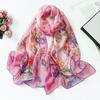 Breathable Silk Scarf Sun-Resistant Long Wraps Summer Bandana  for Women
