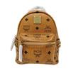[Pre-Owned] Classic Allover Logo Studded Three-In-One Coated Canvas Shoulder Crossbody Backpack - Excellent #GQ2FEI