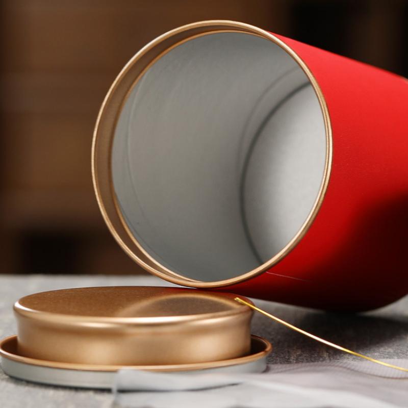 Mini Tea Caddy Sealed Storage Paper Tank Portable Travel Tea Boxes Tea Tin Containers Coffee Canister Kitchen Spice Candy Jar