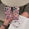 Pink water ripple bow for iPhone16Pro max Apple 17 mobile phone case 14/15 Korean girl