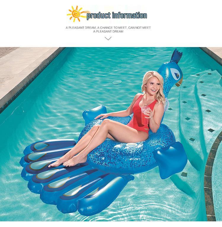 Barevné Jednorožcovo Křídlo Nafukovací Plovoucí Matrace - Zesílená Hračka Plavací Kruh