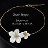 1pc Adjustable White Floral Necklace, Elegant & Versatile, Suitable For Women Everyday Wear, Vacation, Party And As Gift