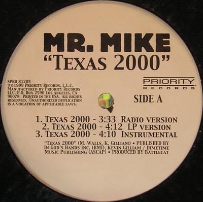 12inch Record MR. MIKE - Texas 2000 SPRO81205 Priority Record 1999 US Rap & Hip-Hop/R&B Used