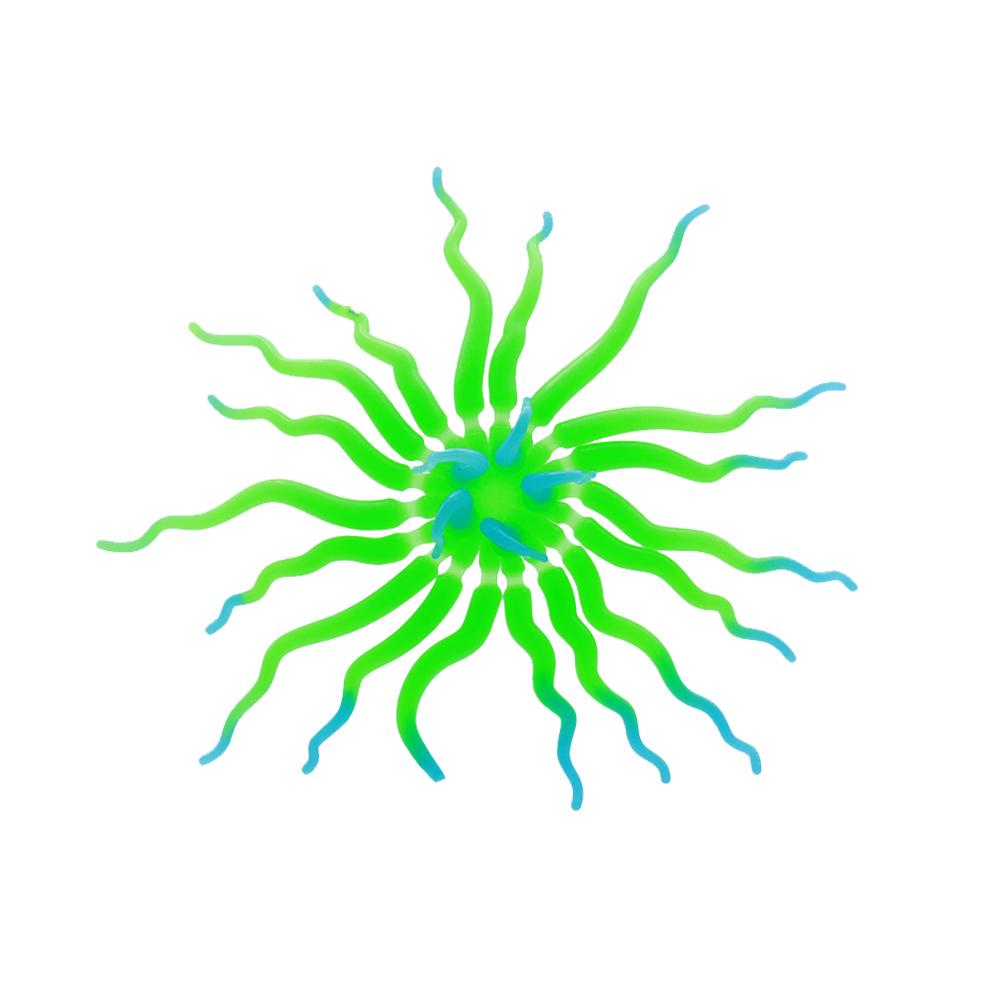 

Colorful sunflower-shaped coral with a suction cup on the back for free adsorption (needs to be adsorbed on the wall of the fish світло-зелений колір