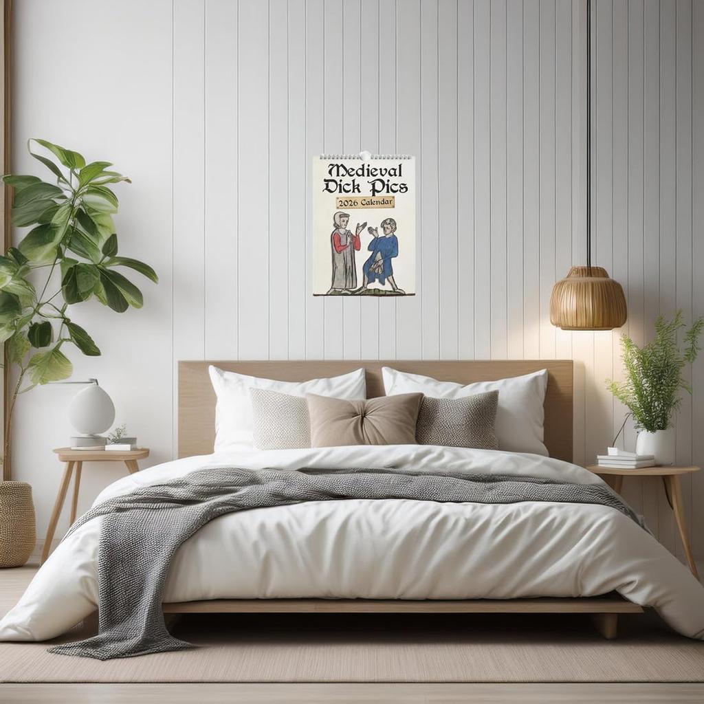 Funny 2026 Medieval Dick Pics Calendar - Pic Wall Calendar - Perfect Prank Gag Gift for Home Decor Office