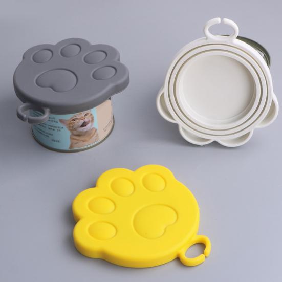 Silicone Can Sealing Lid Cat Paw Dogs Cats Canned Food Cover Replacement Universal Multi-functional Preservation Sealing Lid