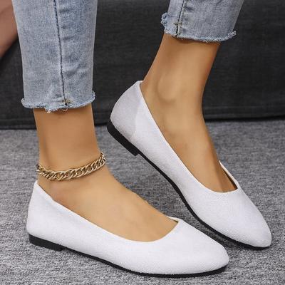 Sequins Shallow Mouth Flat Pointed Toe Single Shoes Soft Sole Comfortable Flats Scoop Shoes