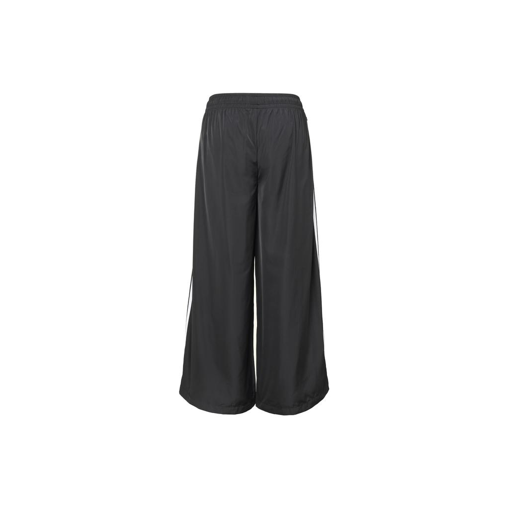 adidas Originals Logo Print Straight Leg High Waist Vintage Loose Casual Pants Women Pants Black IP7137