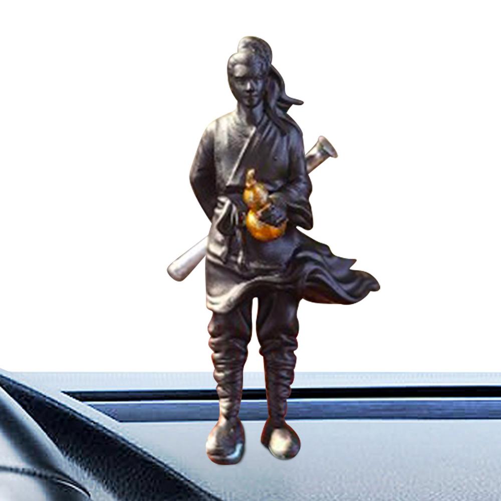 Figures Bonsai Sculpture Resin Character Statue Landscape Bonsai Knight-Errant Miniature Sculpture For Cars Aquarium Offices