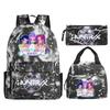 Animation Cartoon Printing Trend Student School Bag Lunch Bag Stationery Pencil Bag Combination Three-Piece Set
