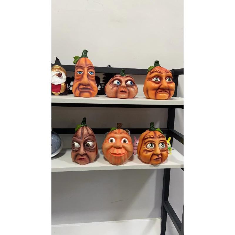 Halloween Pumpkin Decoration Party - Six Eccentric Resin Craft Creative Display Items In Three-dimensional Form