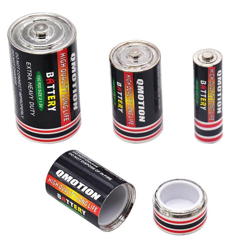 Buy Hidden Money Coins Container Case Coins Pill Box Battery Storage ...