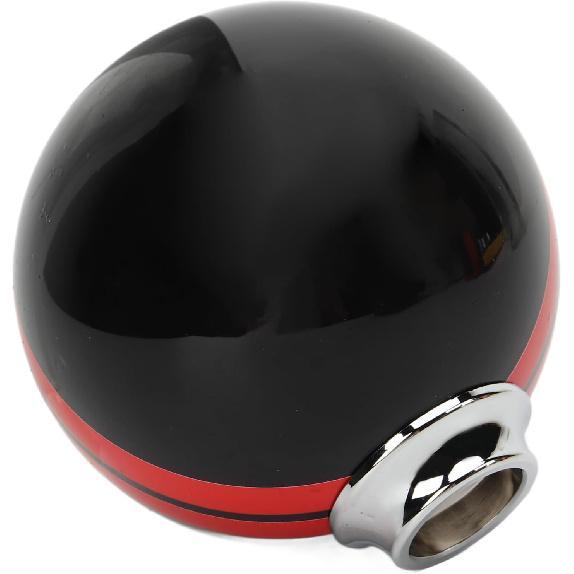 Fydun 5 Speed Round Ball Shift Knob Manual Shifter Lever Stick Head Knob for 1967 To 2018 (Black Red)