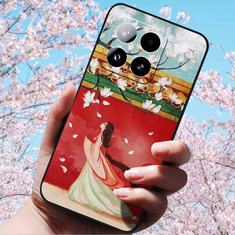 For Xiaomi 15 Pro 5G 6.73"Cases 3D Relief Soft Silicone Cover Retro Embossed for Xiaomi 15 5G Phone Mi 15pro 15 3D Soft TPU Case