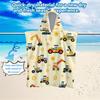 Construction Vehicle Hooded Towel Single Sided Print Soft Microfiber Absorbent Beach Towel For Pool Beach Bath Time Playful Gift