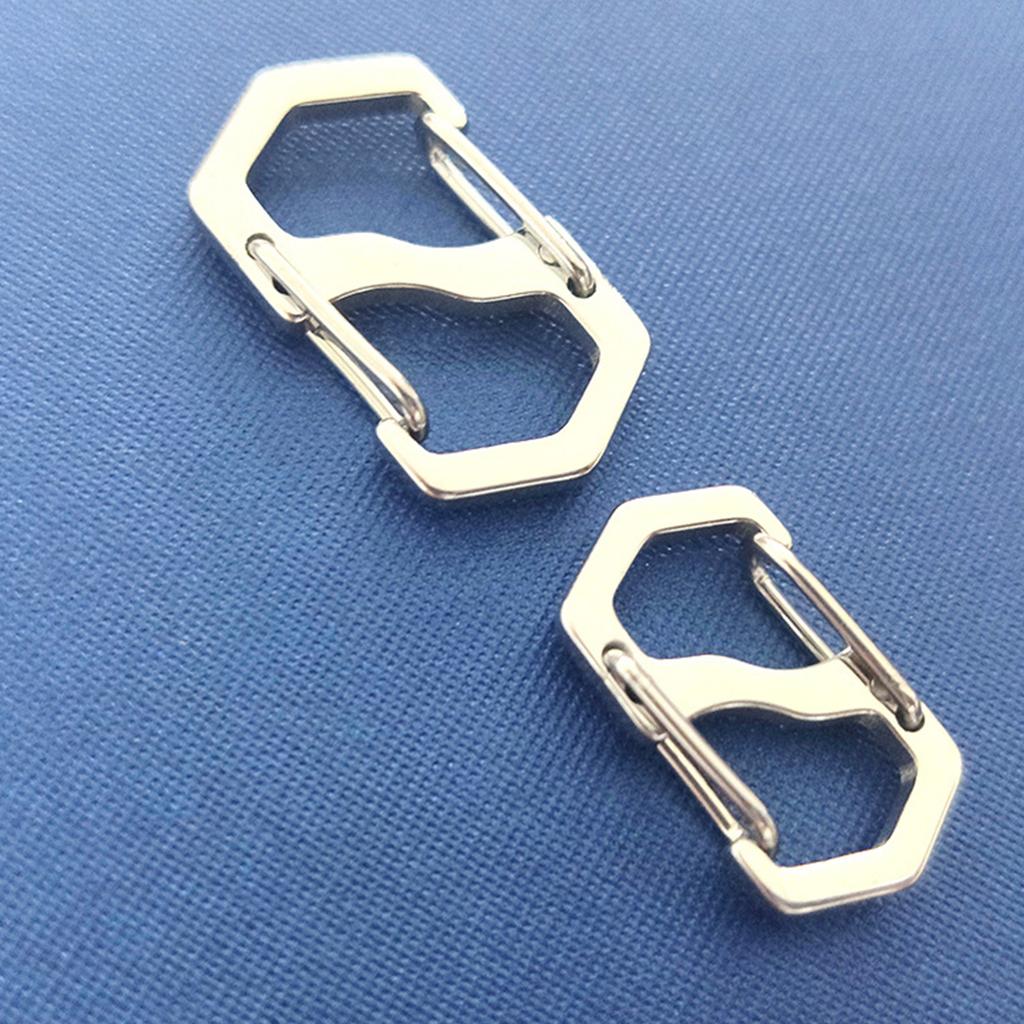 S Type Carabiner Keyrings Mountaineering Climbing Stainless Quick Hanging Safety Carabiner Clip Outdoor Key Holder Clip