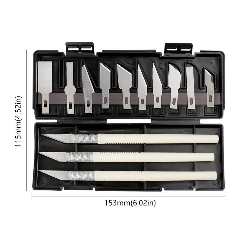 13-Piece Colored Carving Knife Set: Precision Tools for Paper, Journal, and Eraser Carving