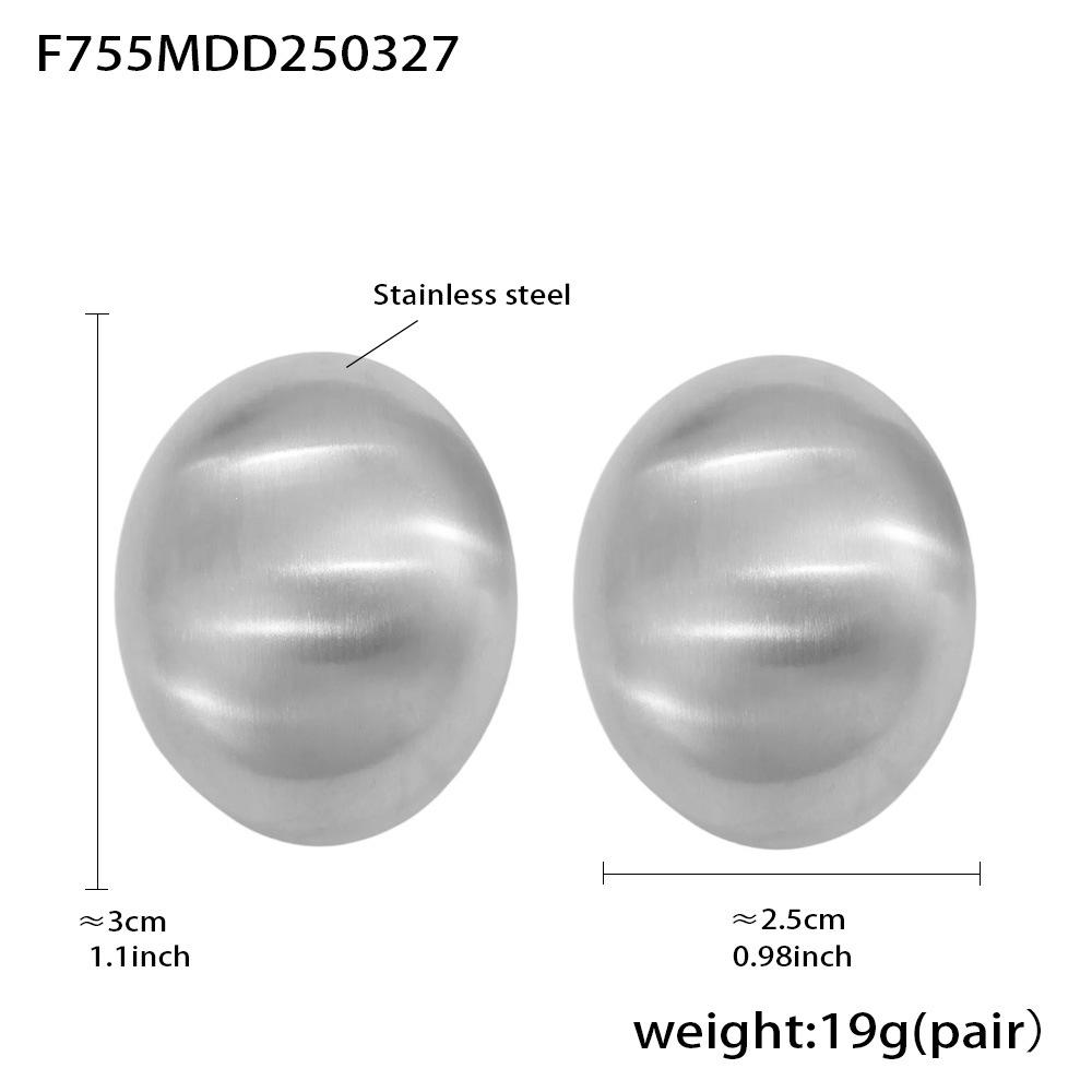Qiong Yao Trendy Geometric Stainless Steel Hoop Earrings